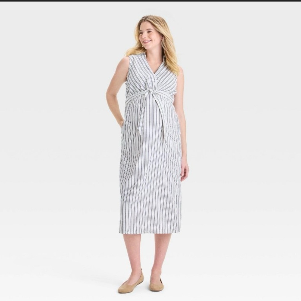 Striped Sleeveless Maternity Dress NWT